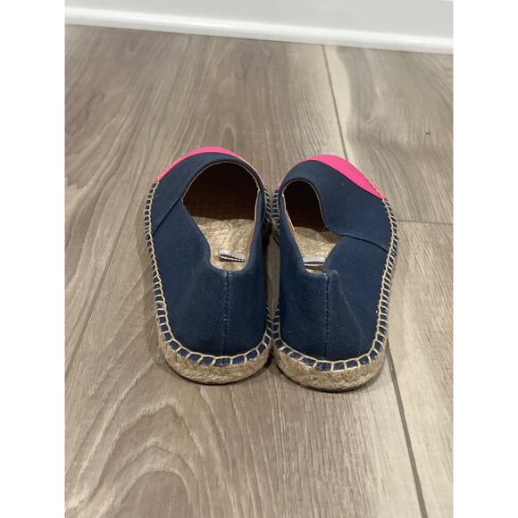 J Crew, Cap Toe Navy and Pink Espadrille, Size 7.5, KB230 - Picture 3 of 6